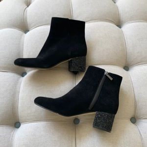 Michael Kors black suede short boots size 7-1/2